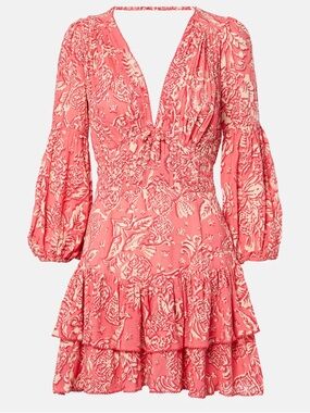 NWT ✨ POUPETTE ST. BARTH Chiara Ruffle Minidress Viscose Size Small $340